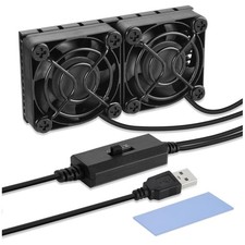 ELUTENG Computer Fan USB 40Mm Dual Row 2 in 1 USB PC Fans with 3 Adjustable Spee picture