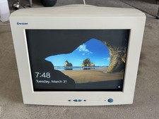 Envision EN-780e Flat Screen CRT 1600x1200 With Original Box TESTED picture