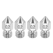 MK8 Nozzles 0.2mm 3D Printer Extruder Nozzle for 1.75mm Filament Pack of 4 picture