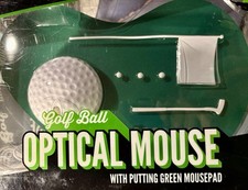 USB Golf Ball Optical Mouse w/Putting Green MousePad (WindowsPC)🎁Fathers Day picture