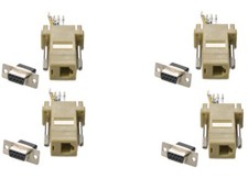 4 Pack DB9 Female RS232 to RJ11 RJ12 6P6C 6 Wires Telephone Modular Adapter picture