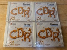 4 Vintage Kyocera FineDisk FCDR74 CD-R 650MB 74 Min Japan TDK Blank Discs picture