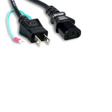 6 Ft USA IEC320 C13 3 Prong to Japan JIS 8303 2 prong Outlet AC Power Cord Cable picture