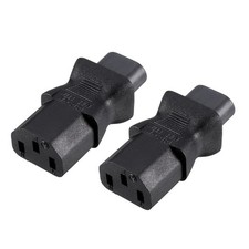 AC125V 10A/AC250V 2.5A IEC320 Male C8 to Female C13 Power Socket Adapter 2 Pcs picture