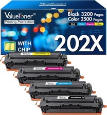 202X Toner Cartridges 4 Pack Compatible for HP 202X 202A Toner Cartridge Replace picture