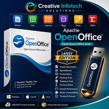 APACHE OPEN OFFICE 2026 for WINDOWS / LINUX / MAC  | USBs/DVDs | FAST SHIPPING picture