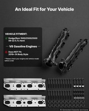 Exhaust Headers Manifold Replacement 2PCS Durable Cast Iron, Compatible with Dod picture