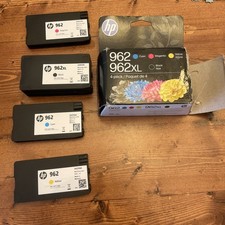 Genuine HP 962XL Black & 962 Color Ink Cartridges (4-Pack) EXP 12/2027 Open Read picture