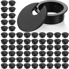 Lanties 100 Pack 2 Inch Desk Grommet Cable Wire 2 Inch, Black picture
