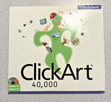 Vintage Broderbrund Click Art 40,000 Starter Image Pack 3 CDs - 1990's picture
