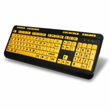 Adesso AKB-132UY - Luminous 4 X Large Print Multimedia Desktop USB Keyboard picture