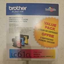 Brother LC61CL Ink Cartridges CYAN MAGENTA YELLOW NEW picture