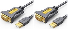 DB9 Male 9 Pin Adapter, RS232 to Serial Adapter, 6 Ft, Pack of 2 picture
