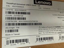 Lenovo 40AY0090US ThinkPad Universal USB-C Docking Station - NEW picture