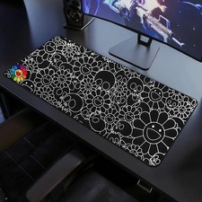Takashi Murakami Sunflower Black 6666 Gaming Mouse Pad Desk Mat Accessories picture