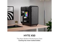 HYTE X50 Modern Performance ATX Mid-Tower PC Gaming Case - Pitch Black picture