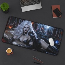 Lady Death Mouse Pad, Comic Heroine XXL Gaming Desk Mat, Gothic Pad picture