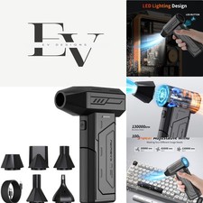 Powerful Mini Air Blower with 5 Nozzles - Efficient Dust Remover for Home & Car picture