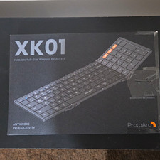 ProtoArc XK01 Full-Size Wireless Foldable Keyboard, Black, English QWERTY picture