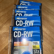 Memorex High Speed CD-RW 5pack 700 MB 80 Min Slim jewel cases 12x Multi Speed picture