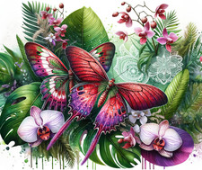 Purple Butterflies, Mouse Pad, Sublimated, Can Personalize, Made to Order (mp28) picture
