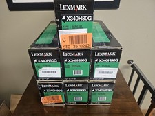 Lot Of 7 - Lexmark X340H80G Toner Cartridge Black High Yield OEM  X340 X342 picture