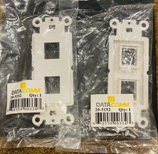 LOT OF 2 NEW DataComm Electronics 20-5152 2-Port Keystone Decor Insert picture