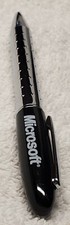 Vtg 1999 Microsoft Promo Advertising Refillable Black/Silver Ink Pen Technology picture