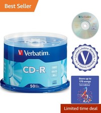 High-Quality 50 Pack CD-R Discs – 700MB Capacity, 52X Recording Performance picture