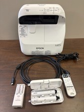 Epson 595WI Projector new lamp installed, Pens, HDMI Cable Remote (0 Hours) picture