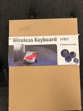 IVSO iPad Pro 12.9 2018-3rd Gen One-Piece Wireless Keyboard Stand Black Case NEW picture