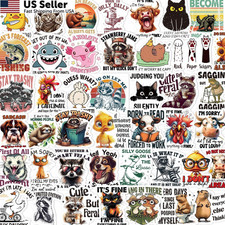 Aposwow 100 Pcs Funny Sarcastic Humor Animal Stickers for Adults picture