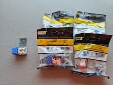 NEW - Hubbell XCELERATOR HXJ6B Blue Cat 6 Data Jack.  Pack Of 5 picture