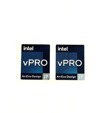 2Pcs Intel vPRO An Evo Design i7 Sticker Decal Label 18mm x 22mm picture