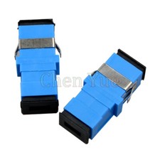 100pcs SC UPC simplex adapter fiber optic adapter no flange blue ftth coupler SM picture