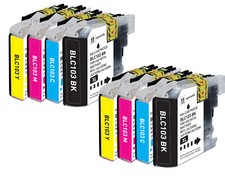8P Ink Cartridges Set +chip fits Brother LC103 MFC-J450DW MFC-J4510DW MFC-J475DW picture