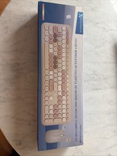 X9 Wireless Keyboard & Mouse Combo – Cute Colorful Typewriter Set (Brown) picture