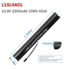 L15L4A01 Battery For Lenovo Ideapad 100-14IBD 100-15IBD L15L4E01 14.8V 2200mAH picture