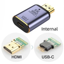 NFHK  USB-C Type C HDTV Adapter 8K@60hz 4K@120hz Female Source to HDMI Sink picture