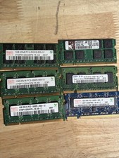 Lot of 6 1GB DDR2 Laptops Ram Mixed Brands PC2-5300S/PC2-6400S picture