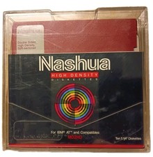 11 Vintage Nashua 5.25” Floppy Disks MD2-HD 1.2MB IBM PC AT Hard Case Htf  picture