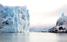 Landscape nature winter iceberg sea clouds mountains Custom Gaming Mat Desk picture