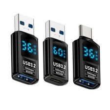 CHENYANG 3pcs USB C to USB3.2 Type-A Adapter 10Gbps Type-C Smart LED Display picture