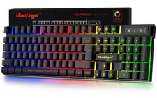 Gaming Keyboard USB Wired Full Size Keyboards, Rainbow Backlit Light Up Keybo... picture