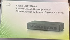 Cisco SG110D-08 8-Port Gigabit Unmanaged Desktop Switch RJ-45 Factory sealed picture